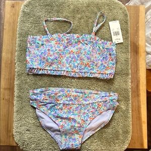 Girl sz 14 raisins girls friend, light purple flower, two-piece swimsuit